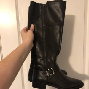 Merona size 9 black knee high boots